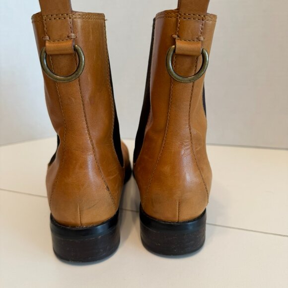 COLE HAAN Women’s Tan & Brown Pull-On Leather Ankle Boots (Women’s Size 8½ B) - Picture 3 of 13